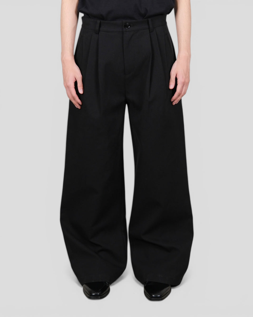 パンツ NOTHINGNOTH Curved pocket trousers NOTHINGNOTH Curved Layered Pocket Pants Black – ROOTINE STORE